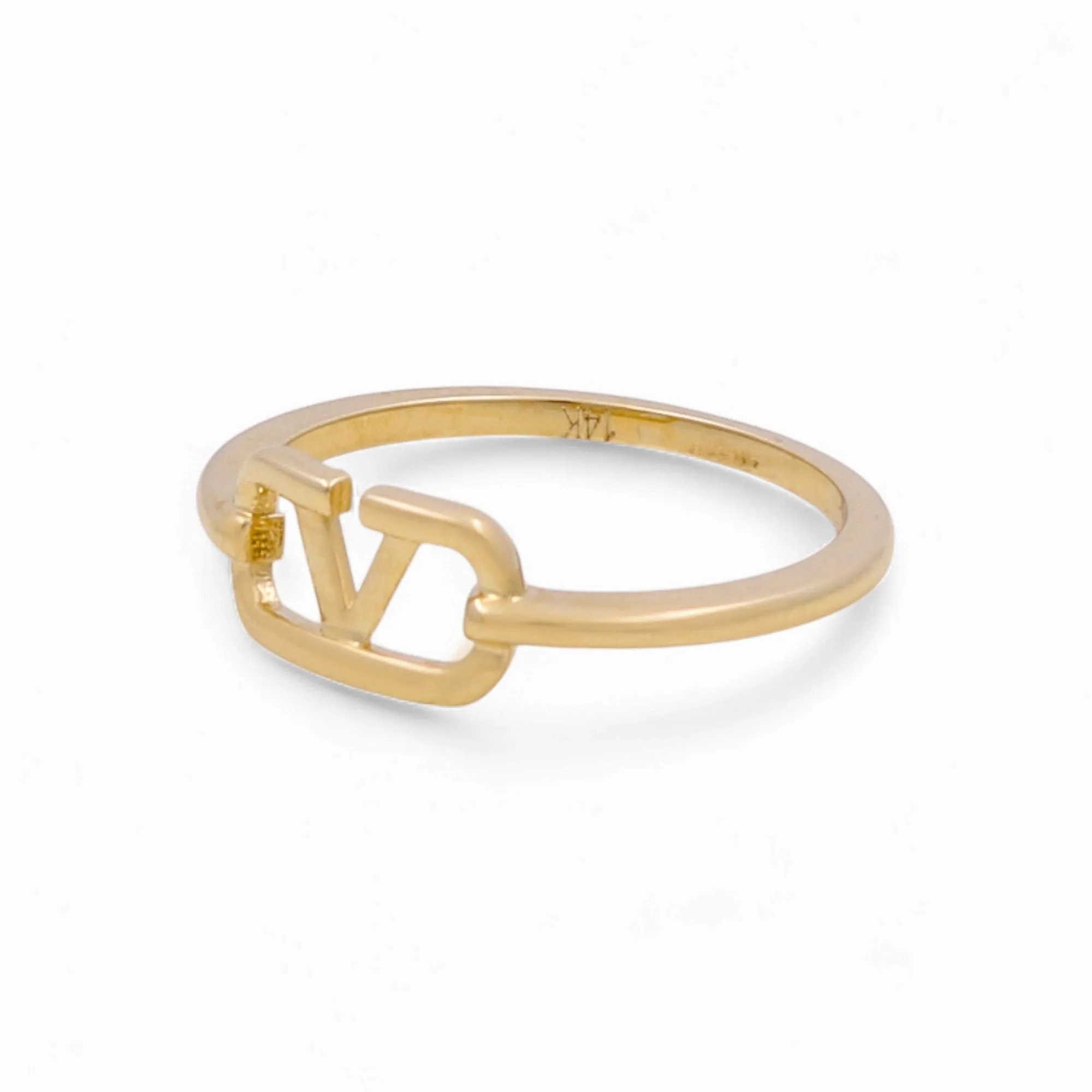 14K Yellow Gold Fashion V Women's Ring / Size: 7 / Weight: 1.6 GR / DPWR4V