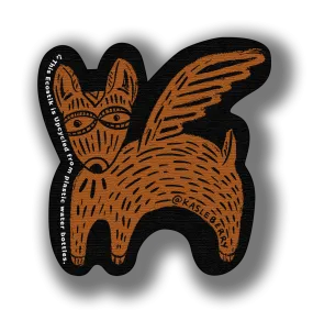 3" x 3" Winged Doggy EcoStiks Patches - Bulk