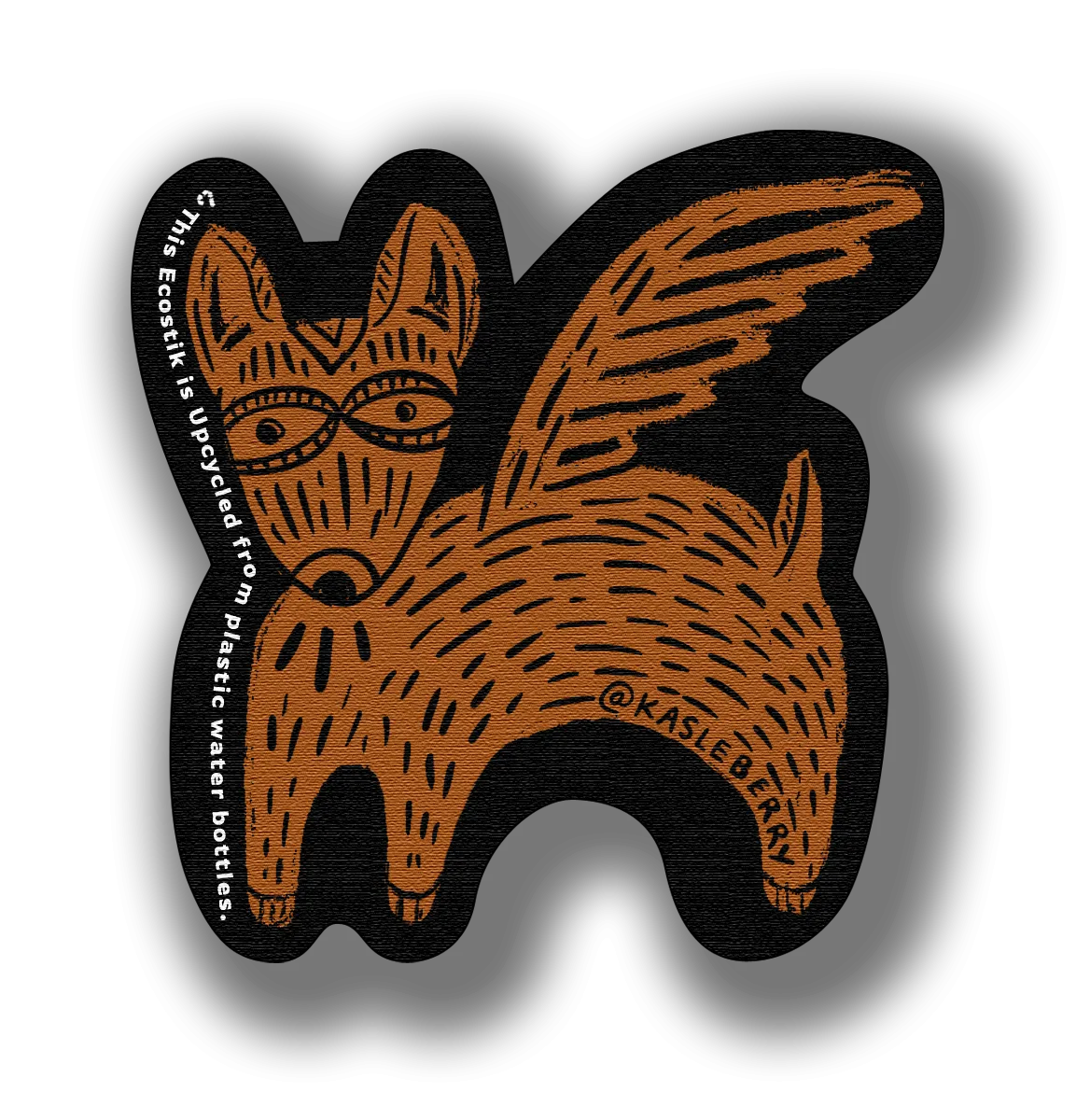 3" x 3" Winged Doggy EcoStiks Patches - Bulk
