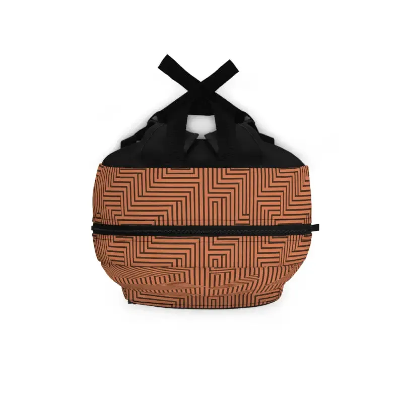 Amp Up your Style with a Trendy Orange Zig Zag Backpack