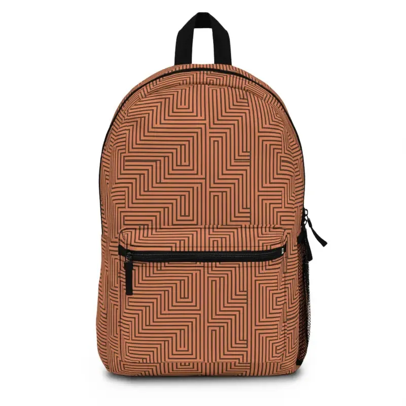 Amp Up your Style with a Trendy Orange Zig Zag Backpack
