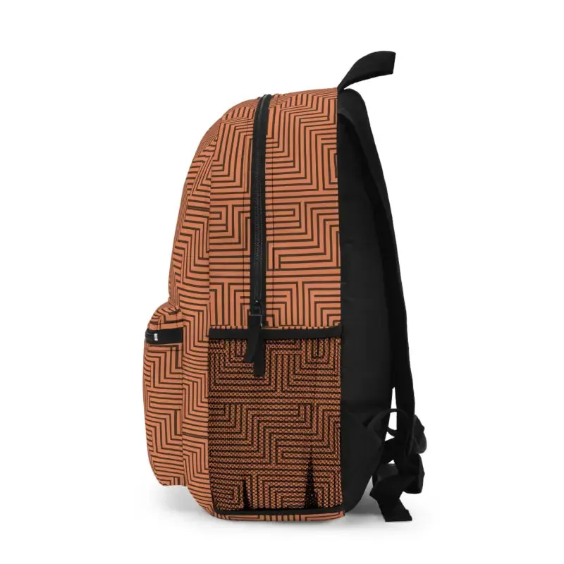 Amp Up your Style with a Trendy Orange Zig Zag Backpack