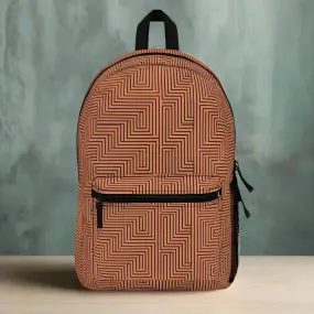 Amp Up your Style with a Trendy Orange Zig Zag Backpack