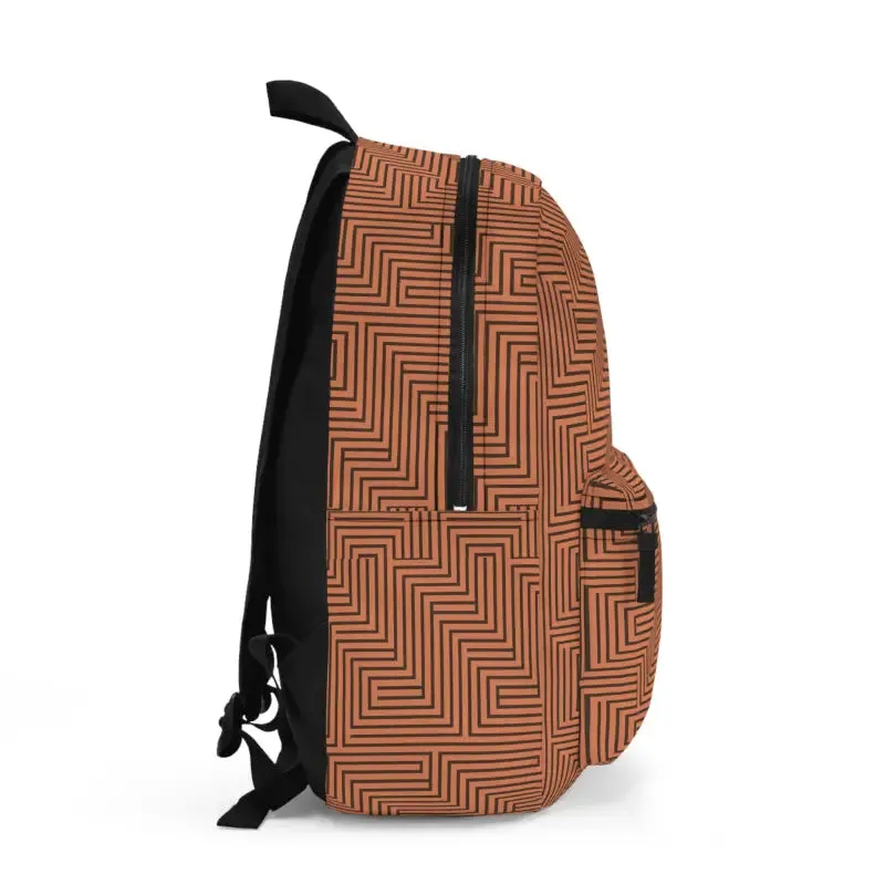 Amp Up your Style with a Trendy Orange Zig Zag Backpack
