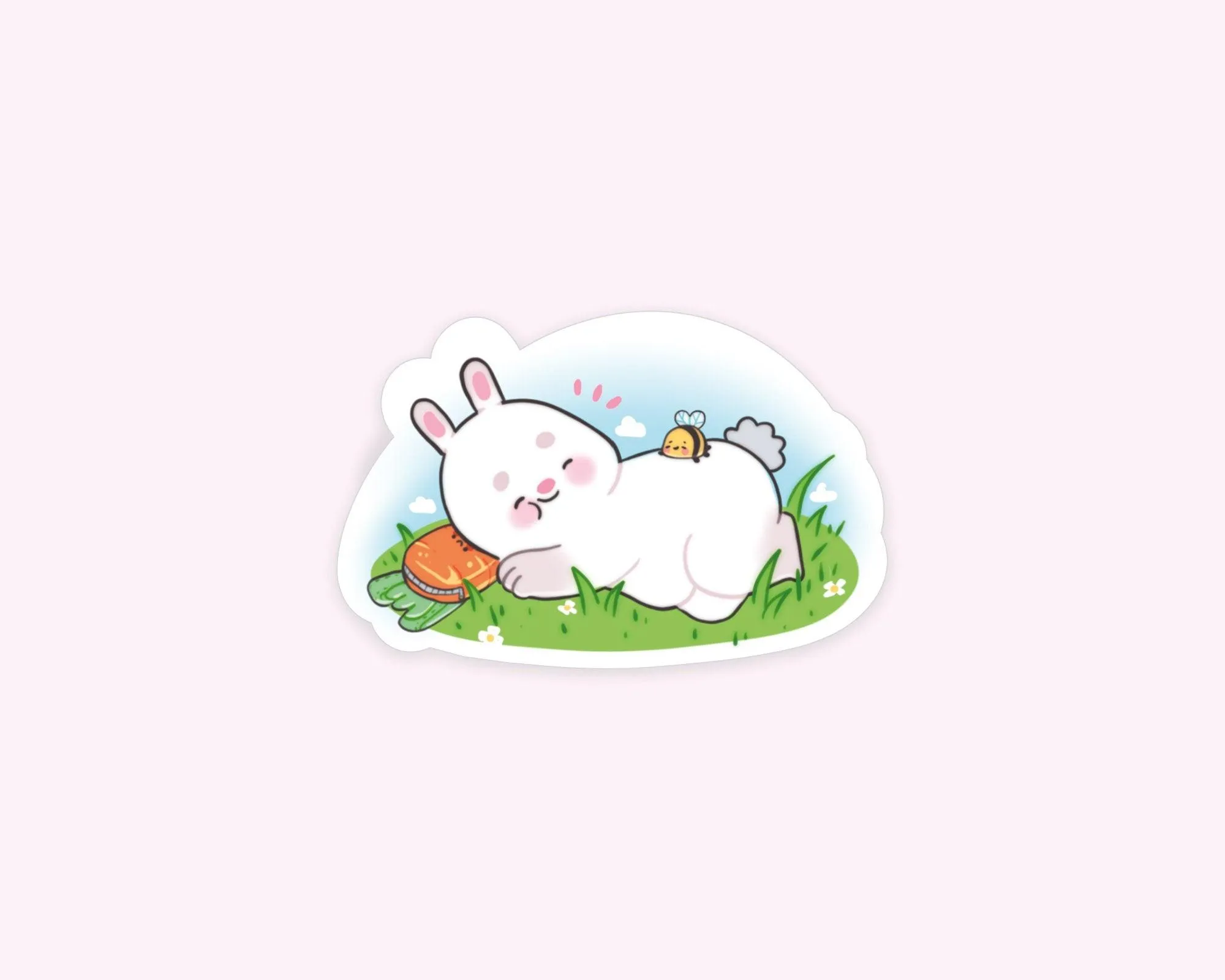 Bonbun & Bumblebutt Die Cut Sticker Bundle | Kawaii Bunny & Bee Spring Stickers | Cute Pastel Decor for Laptops, Planners & Scrapbooks