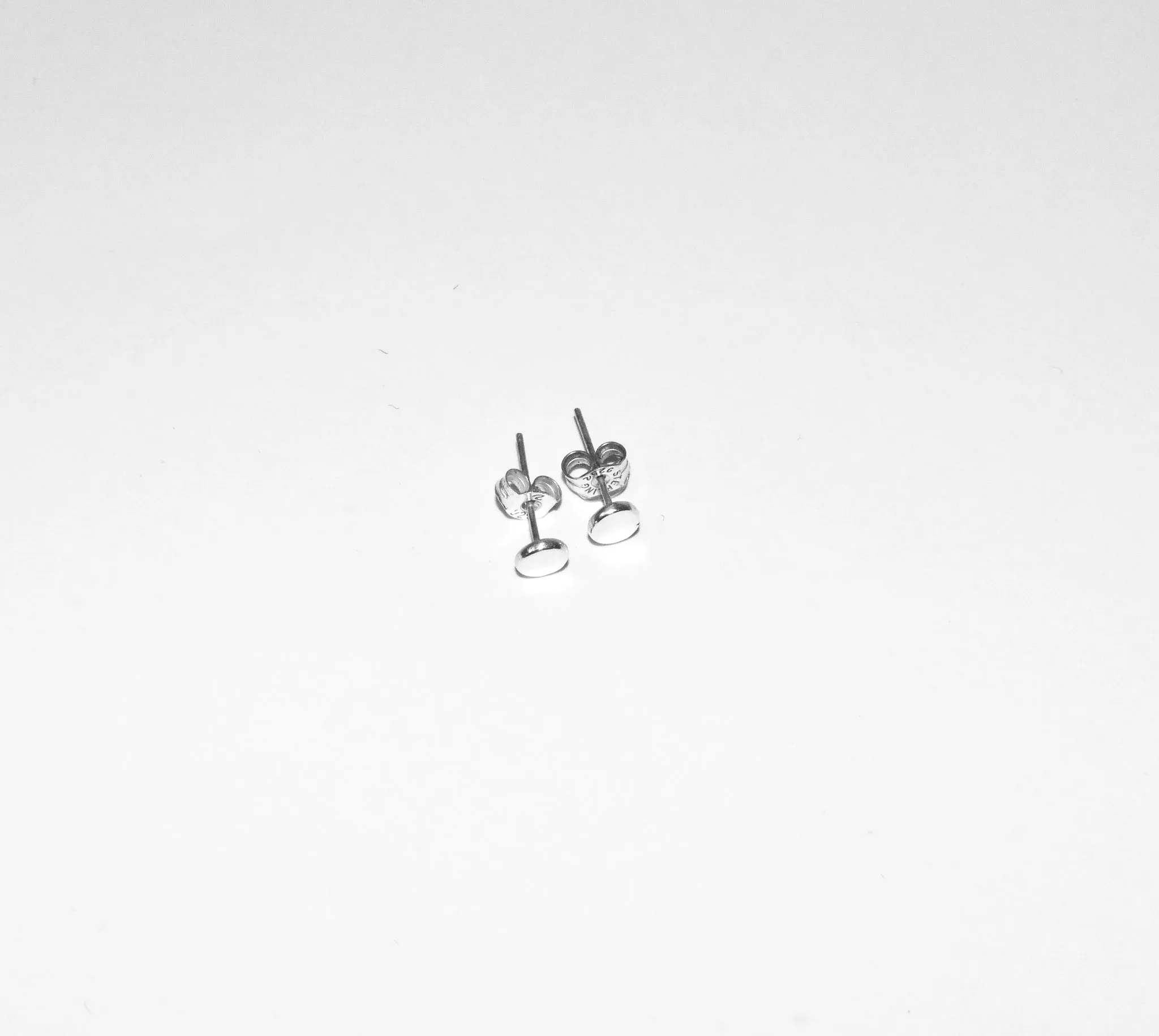Buttons | Handmade Sterling Silver Flat Disc Stud Earrings