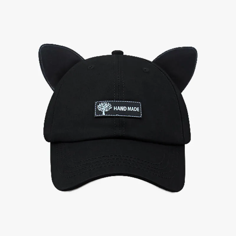 Cat Ears Baseball Cap With Glasses