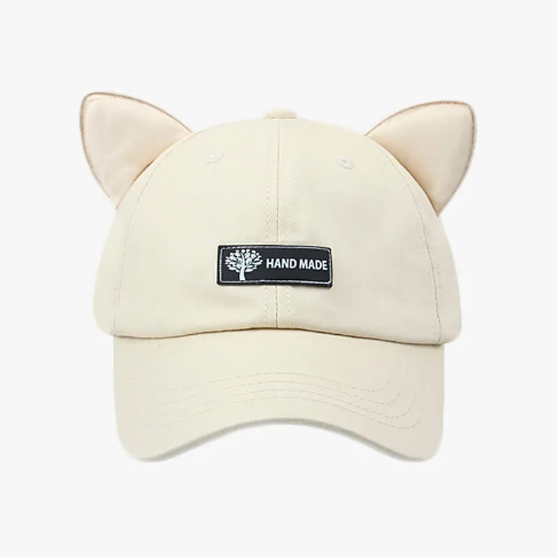 Cat Ears Baseball Cap With Glasses