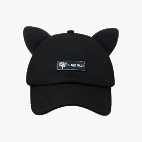 Cat Ears Baseball Cap With Glasses