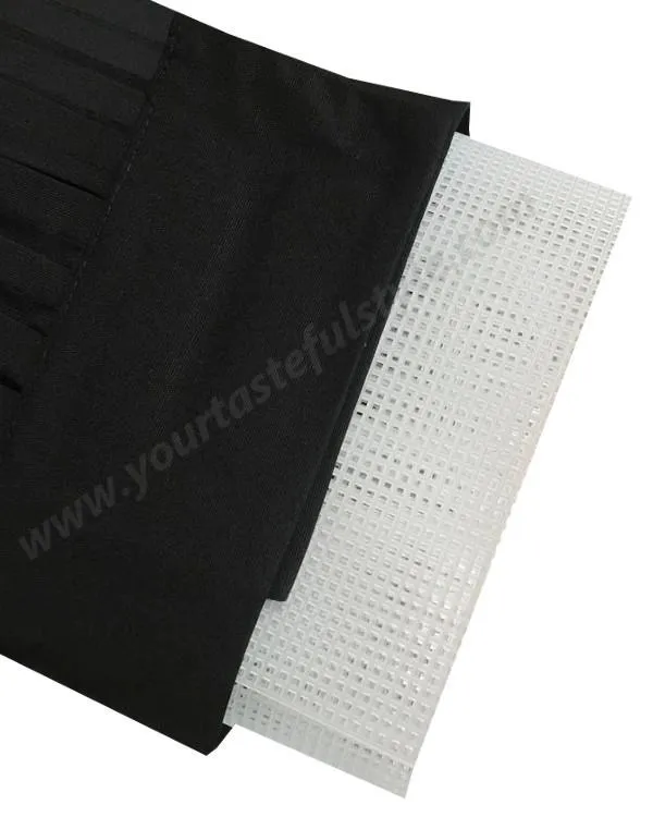 Chef Black Tall Hat with Insert Plastic Screen Set