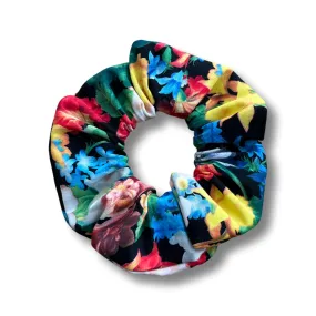 Floral in Black  Scrunchie