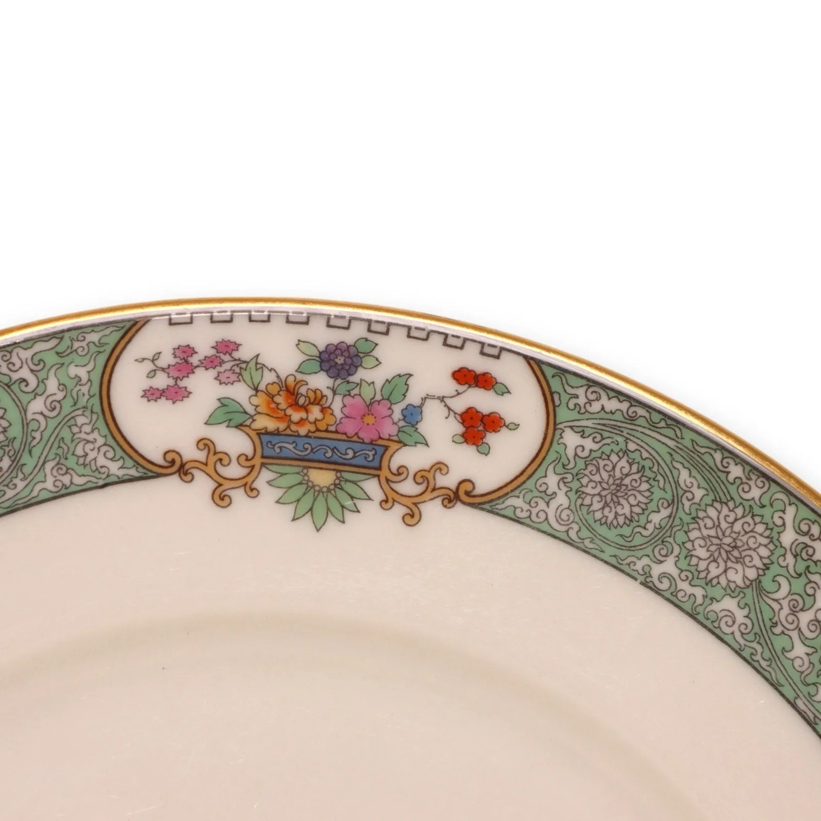 Lenox Peking Dinner Plate 10 1/2" Gold Trim USA Vintage