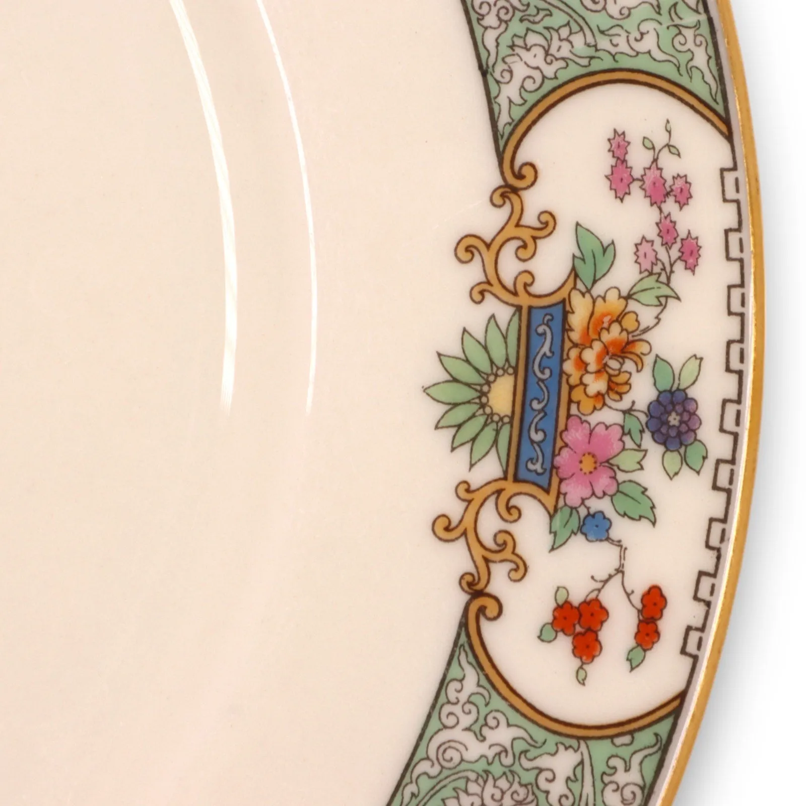 Lenox Peking Dinner Plate 10 1/2" Gold Trim USA Vintage