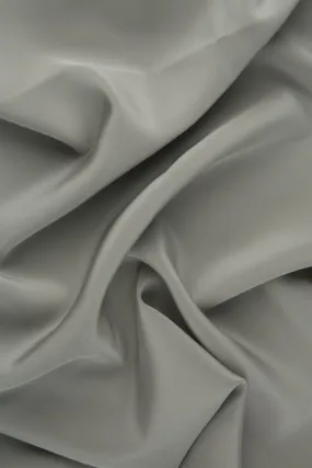 Light Gray Silk Crepe de Chine Fabric