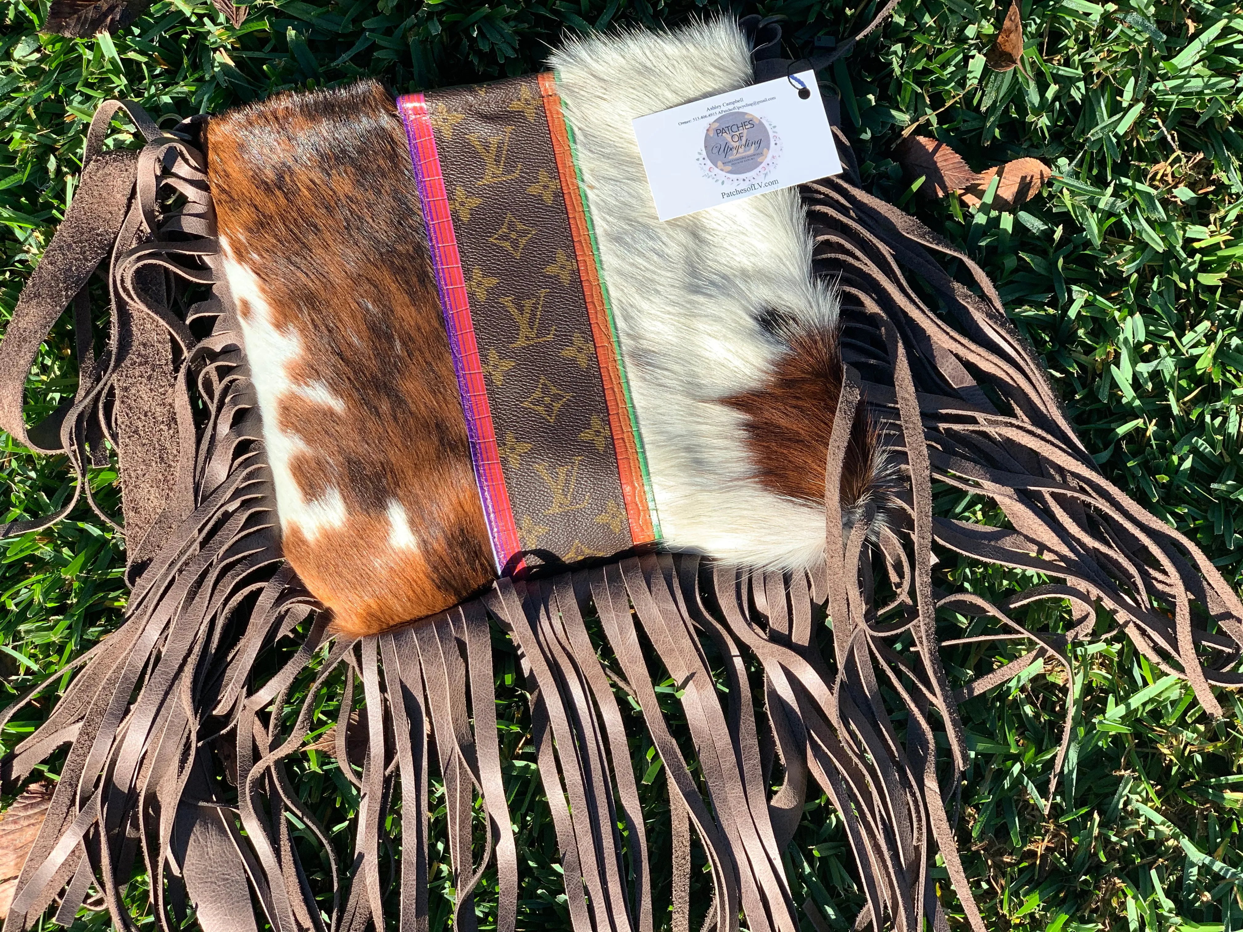 Medium Crossbody Kelsey, Tricolor HOH Strip of Serape