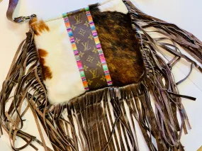 Medium Crossbody Kelsey, Tricolor HOH Strip of Serape