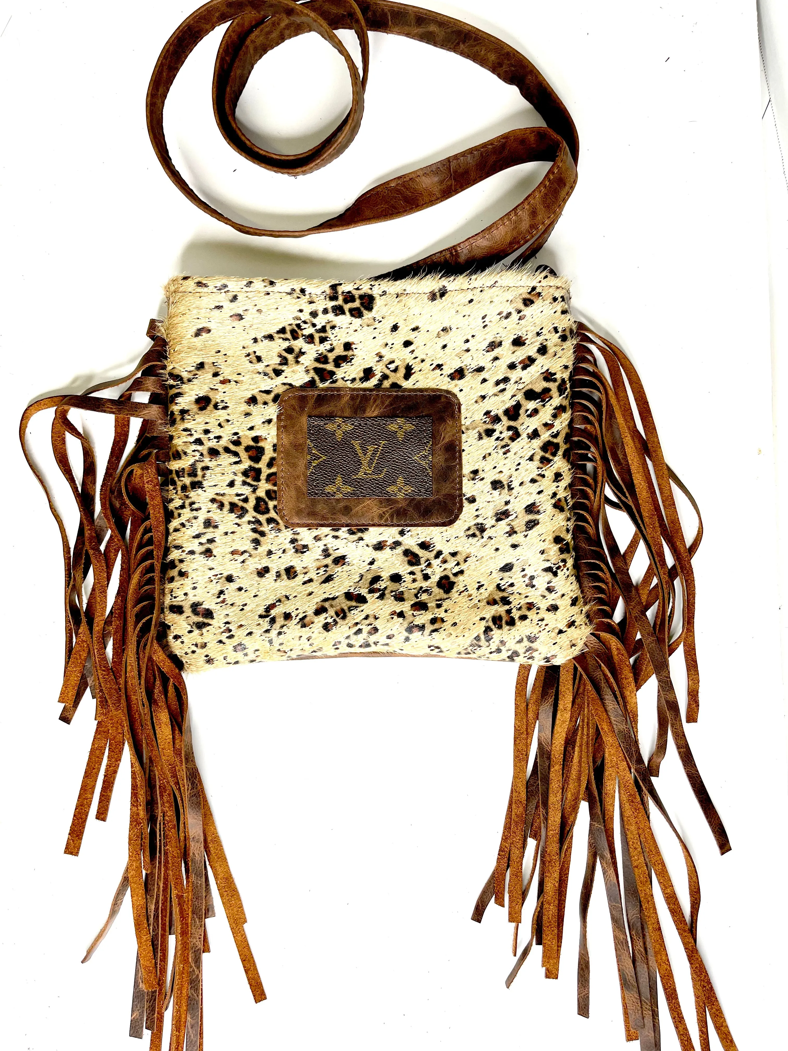 Medium Crossbody - Tiffany in Acid leopard  - Brown with Patch