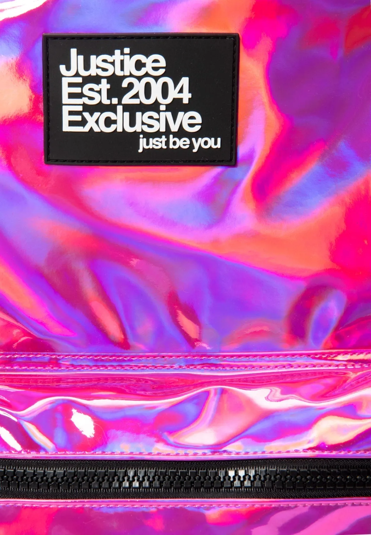 Metallic Backpack with Keychain