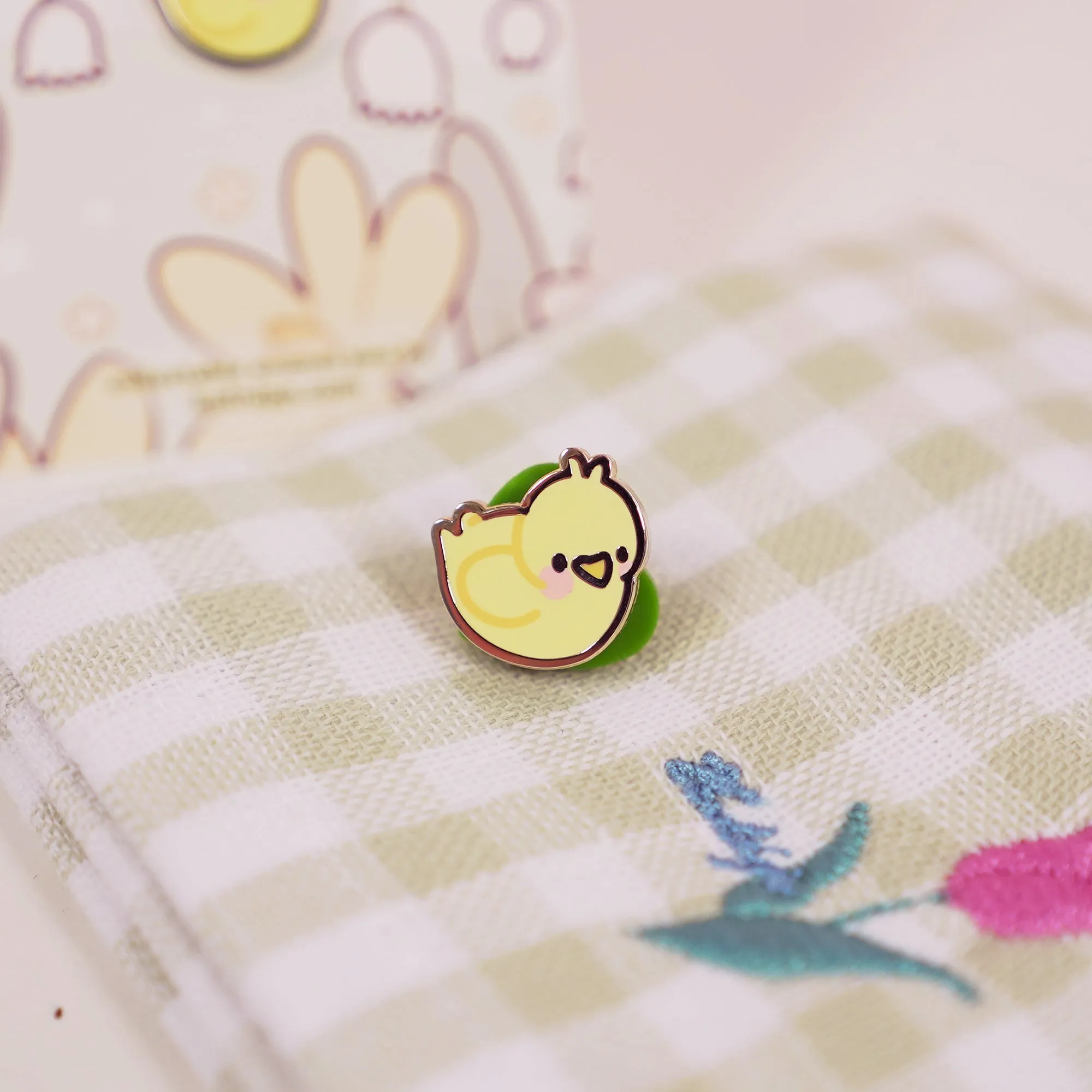Mini Spring Duckling Enamel Pin - Tuffy | Kawaii Cute Duck Pin | Ducks & Daffodils Collection | Cute Spring Accessory