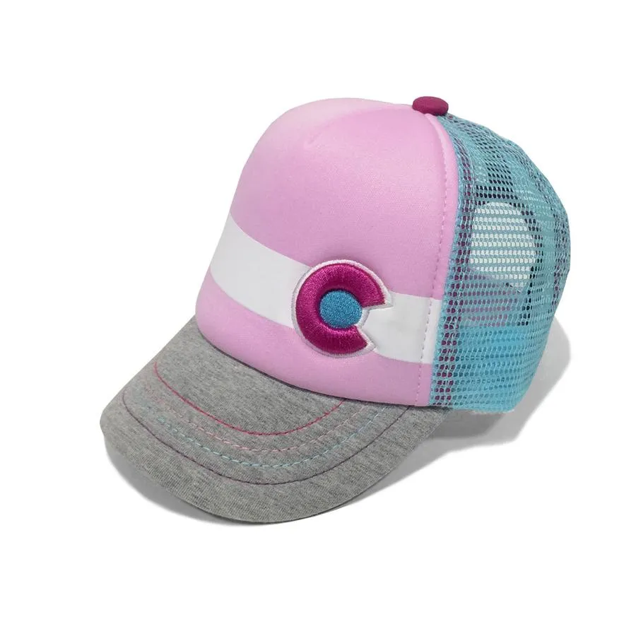 Pink Grey Baby Hat