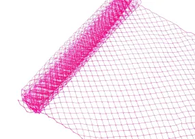 Russian Birdcage Veil Netting 10" Wide - Sold by the Yard - Hot Pink