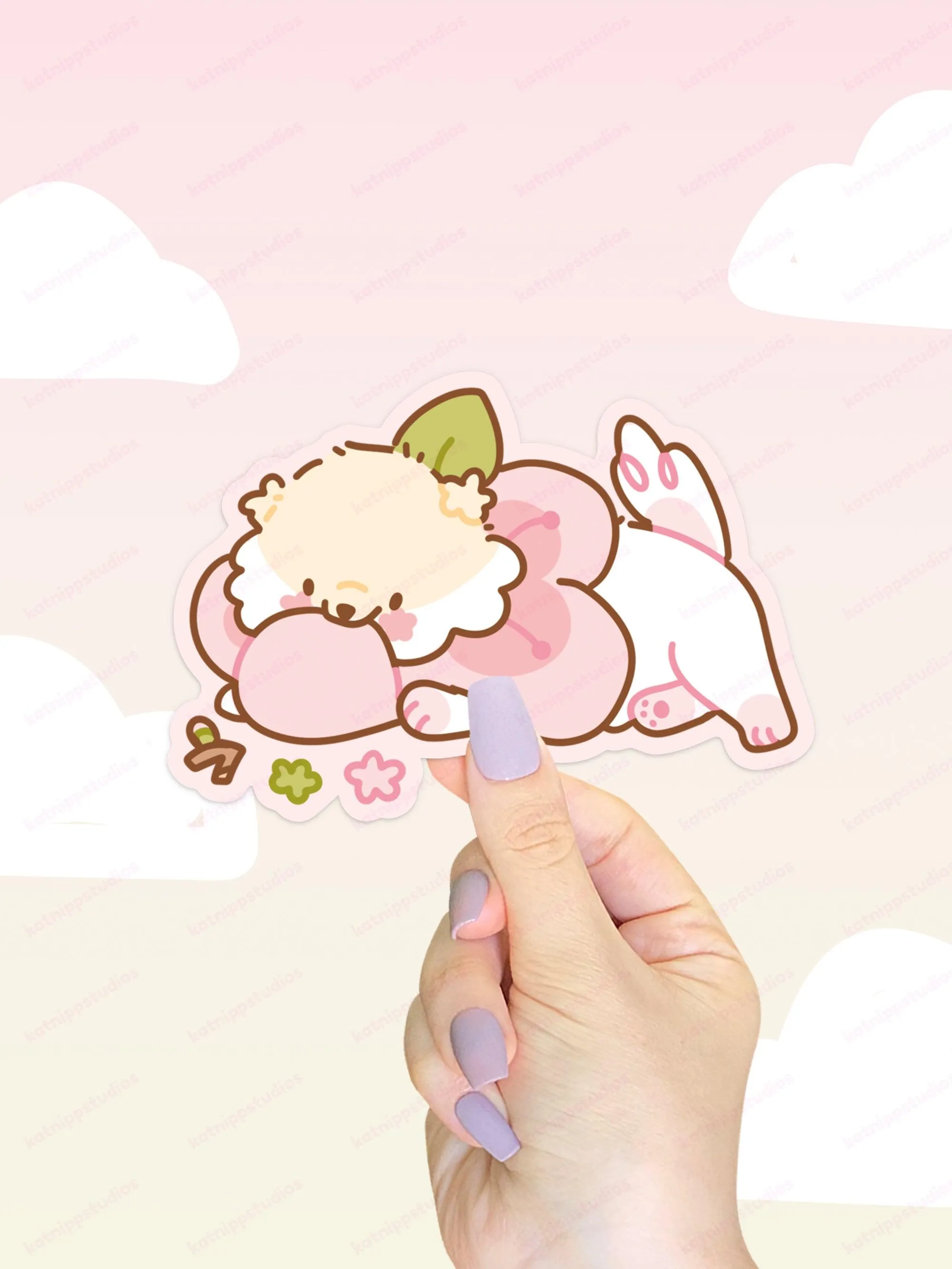Sakura Blossom & Characters Die Cut Sticker Bundle - Kawaii Floral Designs