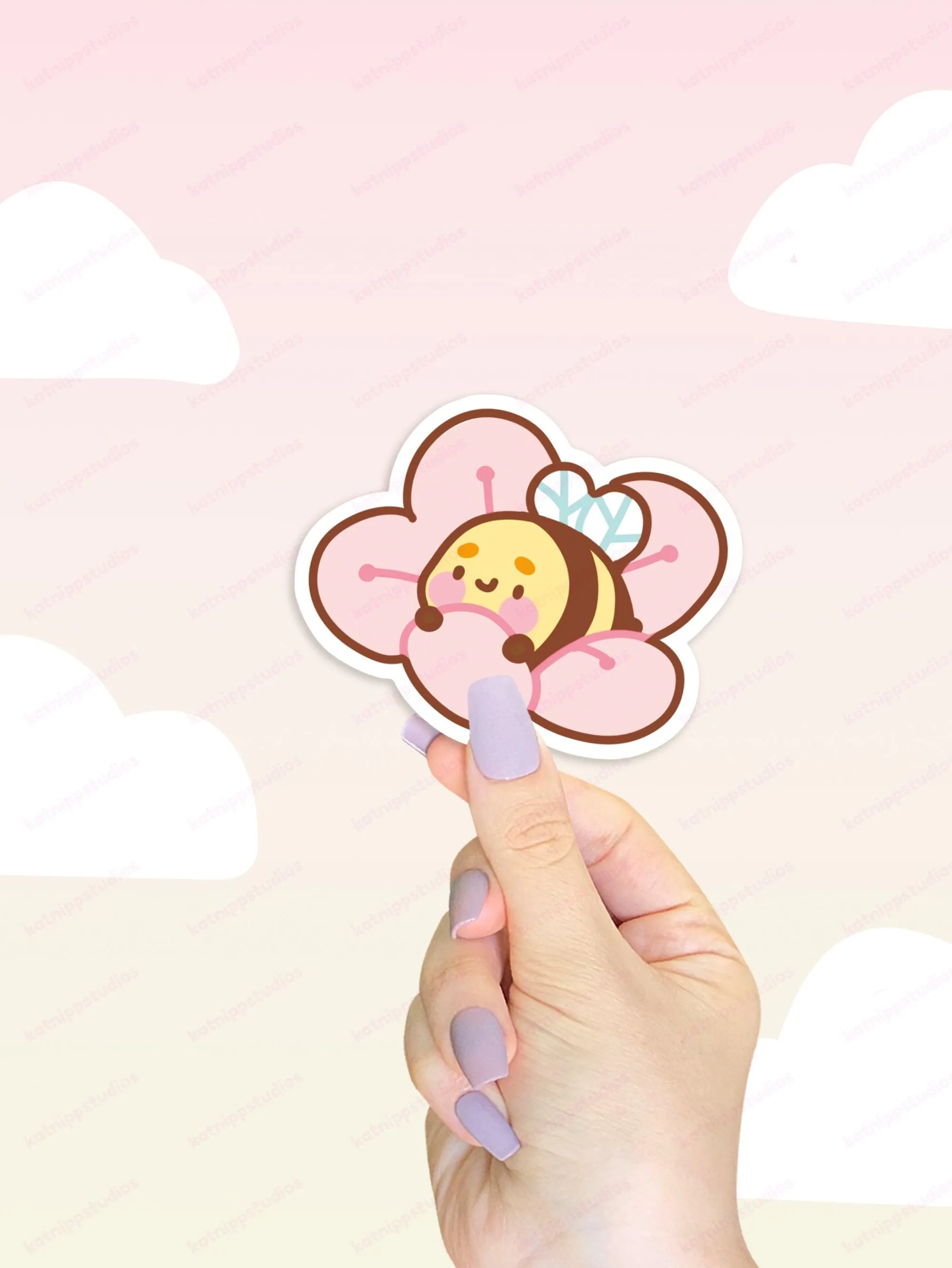 Sakura Blossom & Characters Die Cut Sticker Bundle - Kawaii Floral Designs