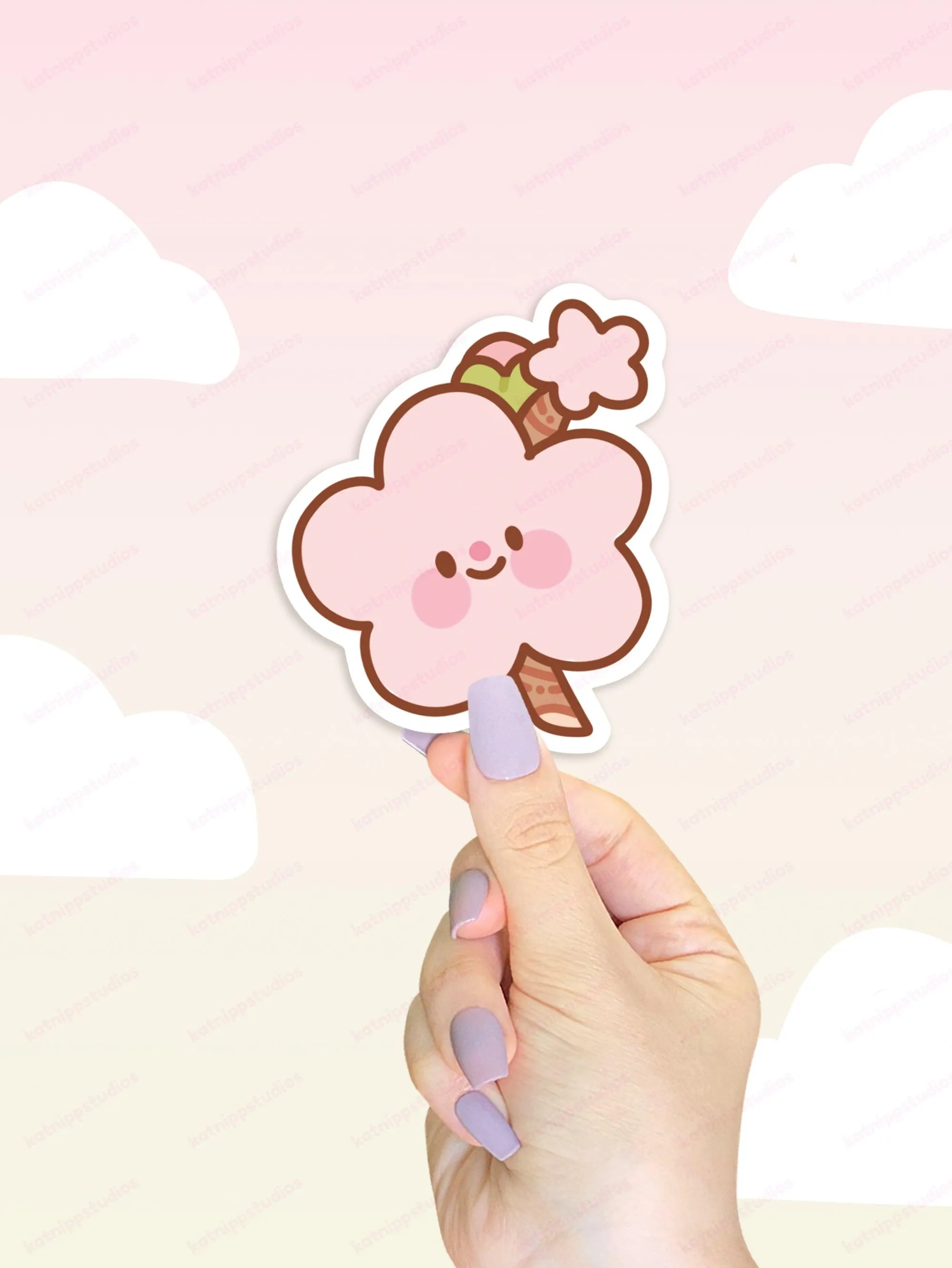 Sakura Blossom & Characters Die Cut Sticker Bundle - Kawaii Floral Designs