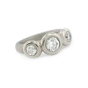 Series 41 | Arc, 3 Stone Engagement Ring, Palladium Mounting