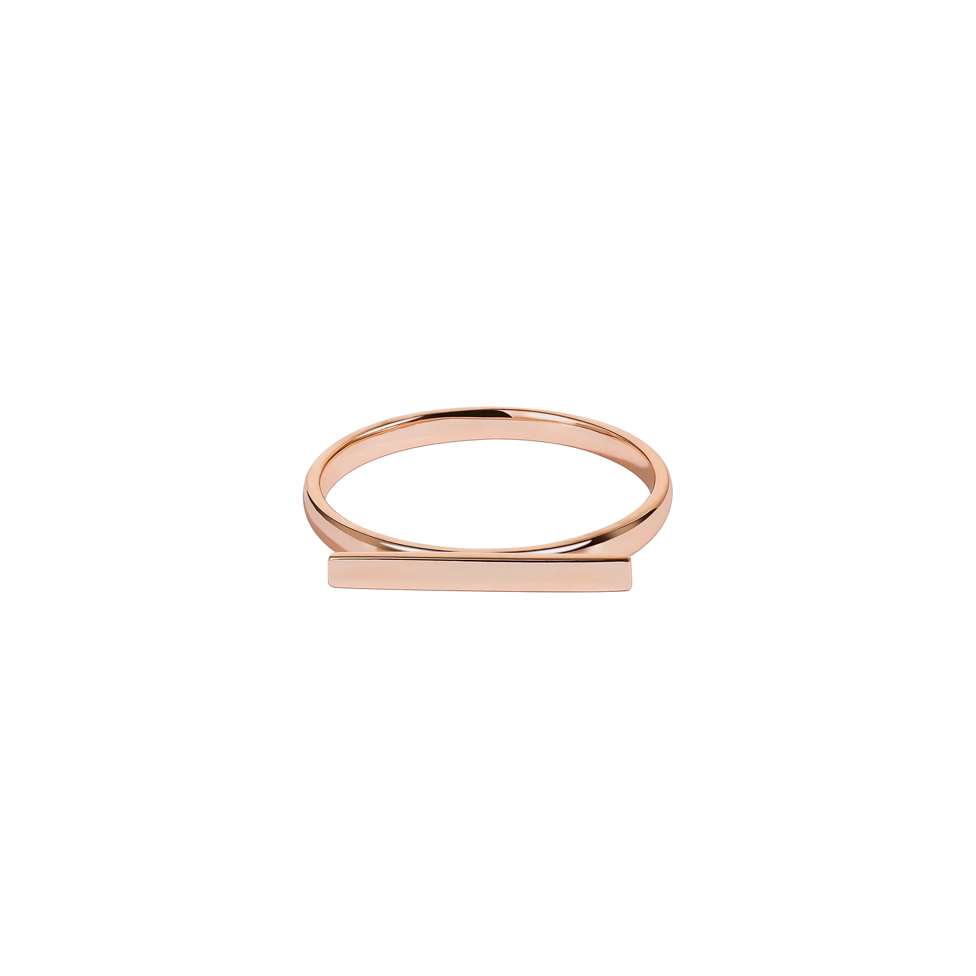 Simple Solid Gold Bar Ring