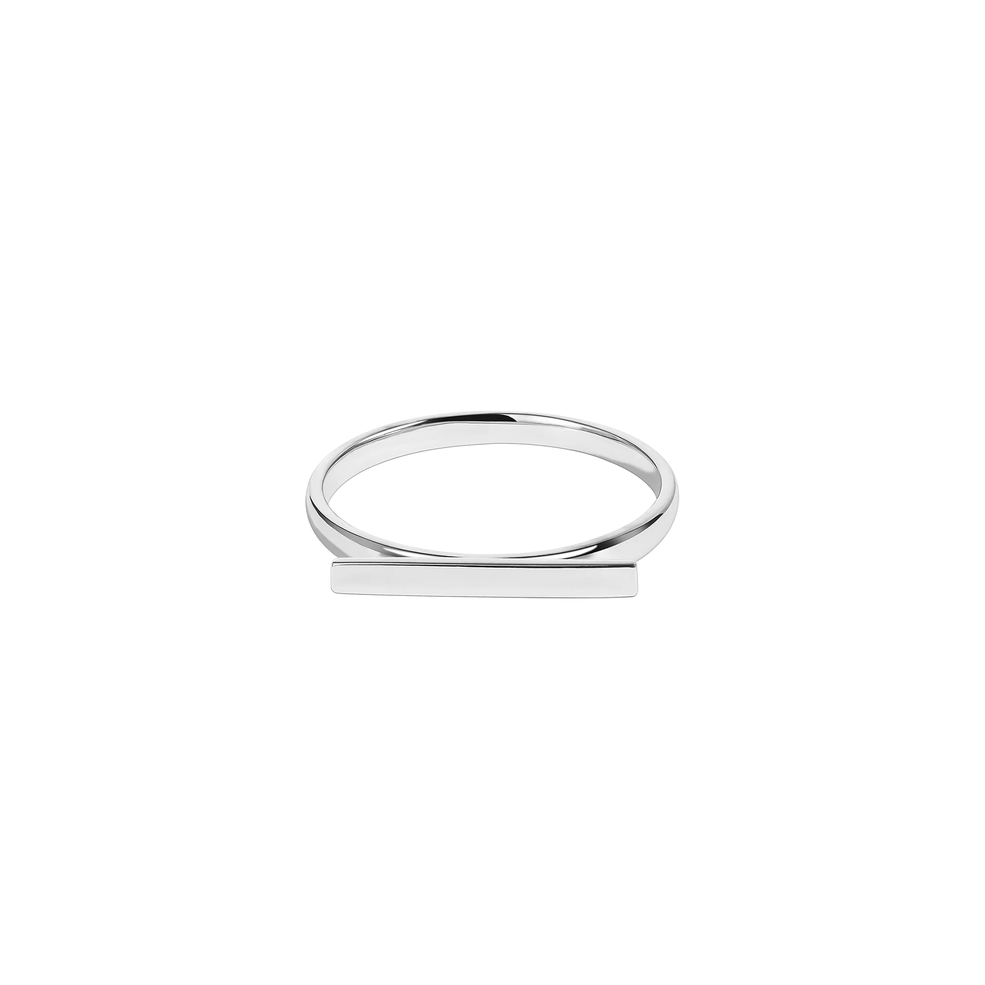 Simple Solid Gold Bar Ring