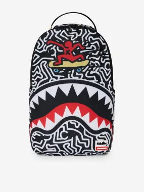 Sprayground Kids Keith Haring Skater Guy DLXSR Backpack in Black (45.72 cm)
