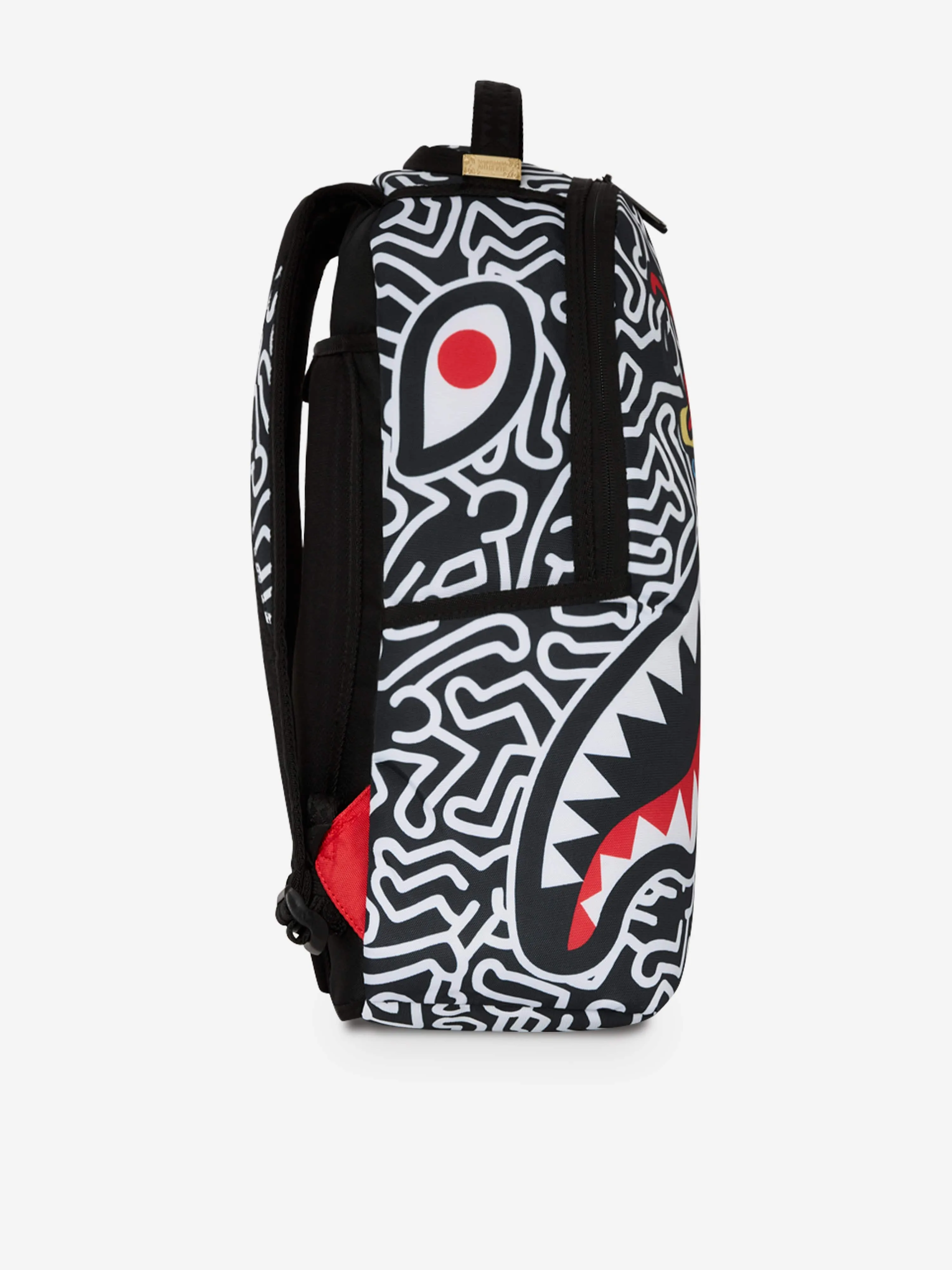 Sprayground Kids Keith Haring Skater Guy DLXSR Backpack in Black (45.72 cm)