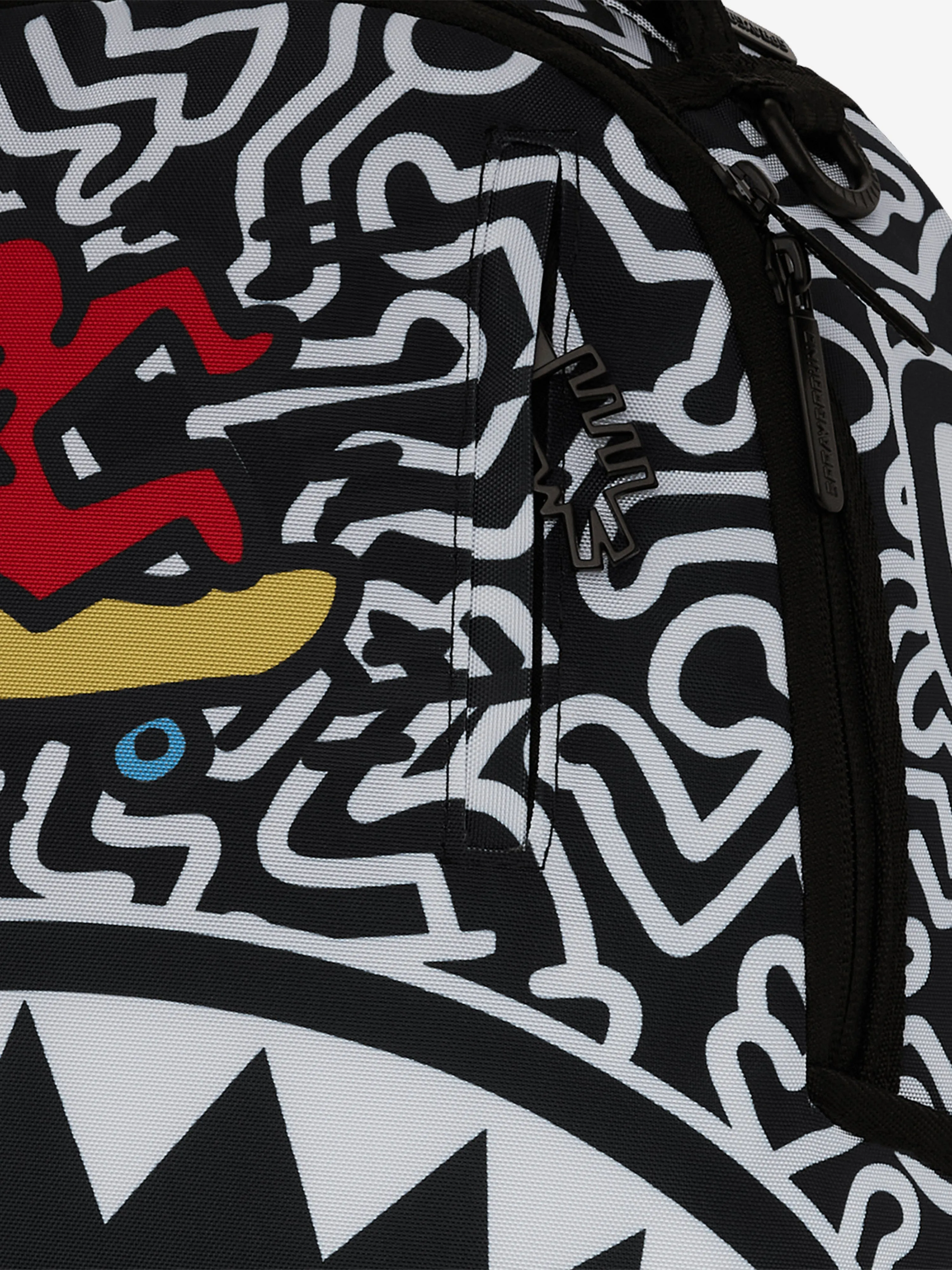 Sprayground Kids Keith Haring Skater Guy DLXSR Backpack in Black (45.72 cm)