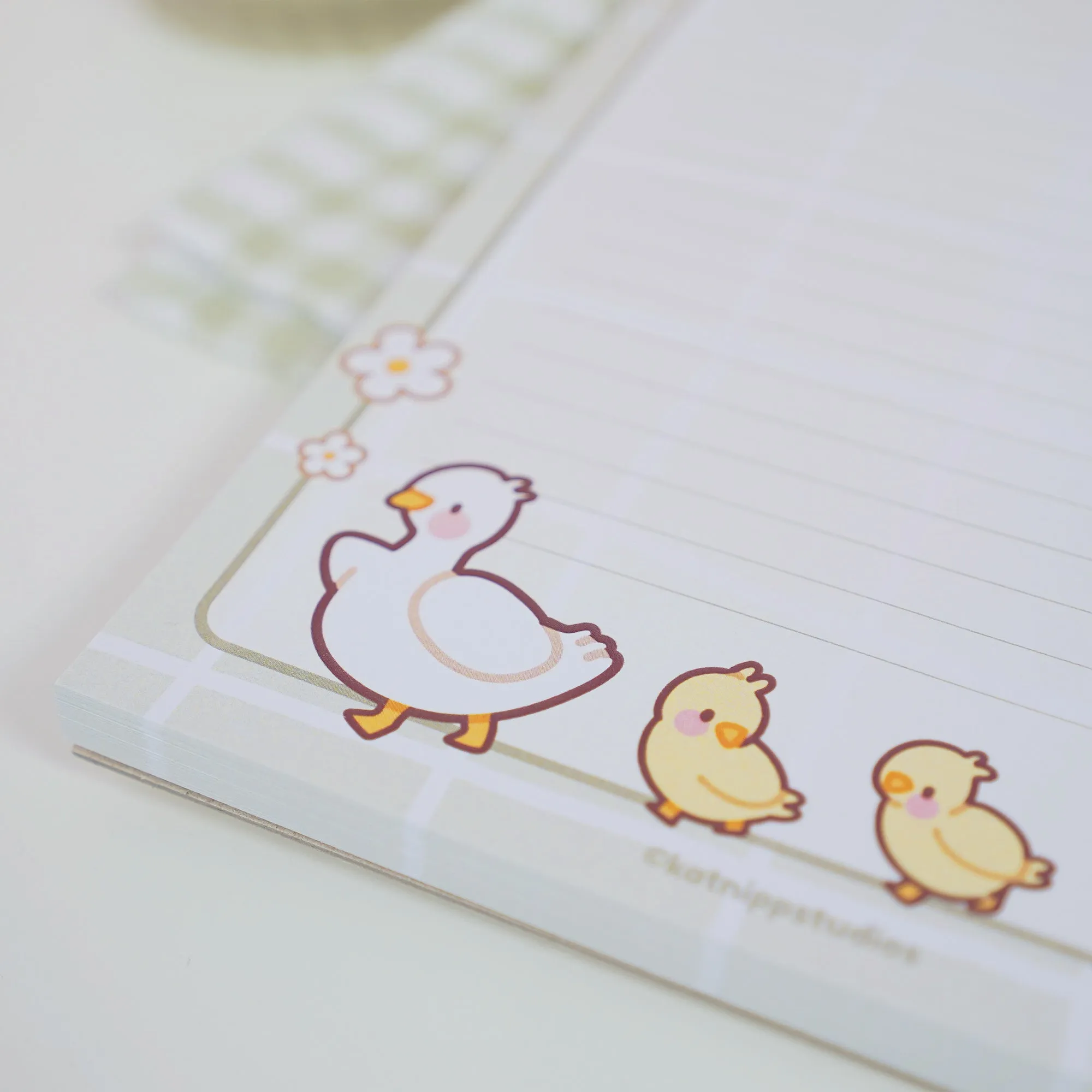 Spring Ducks & Daffodils: Notepad Bundle with A5, A6, and DL Size To-Do List