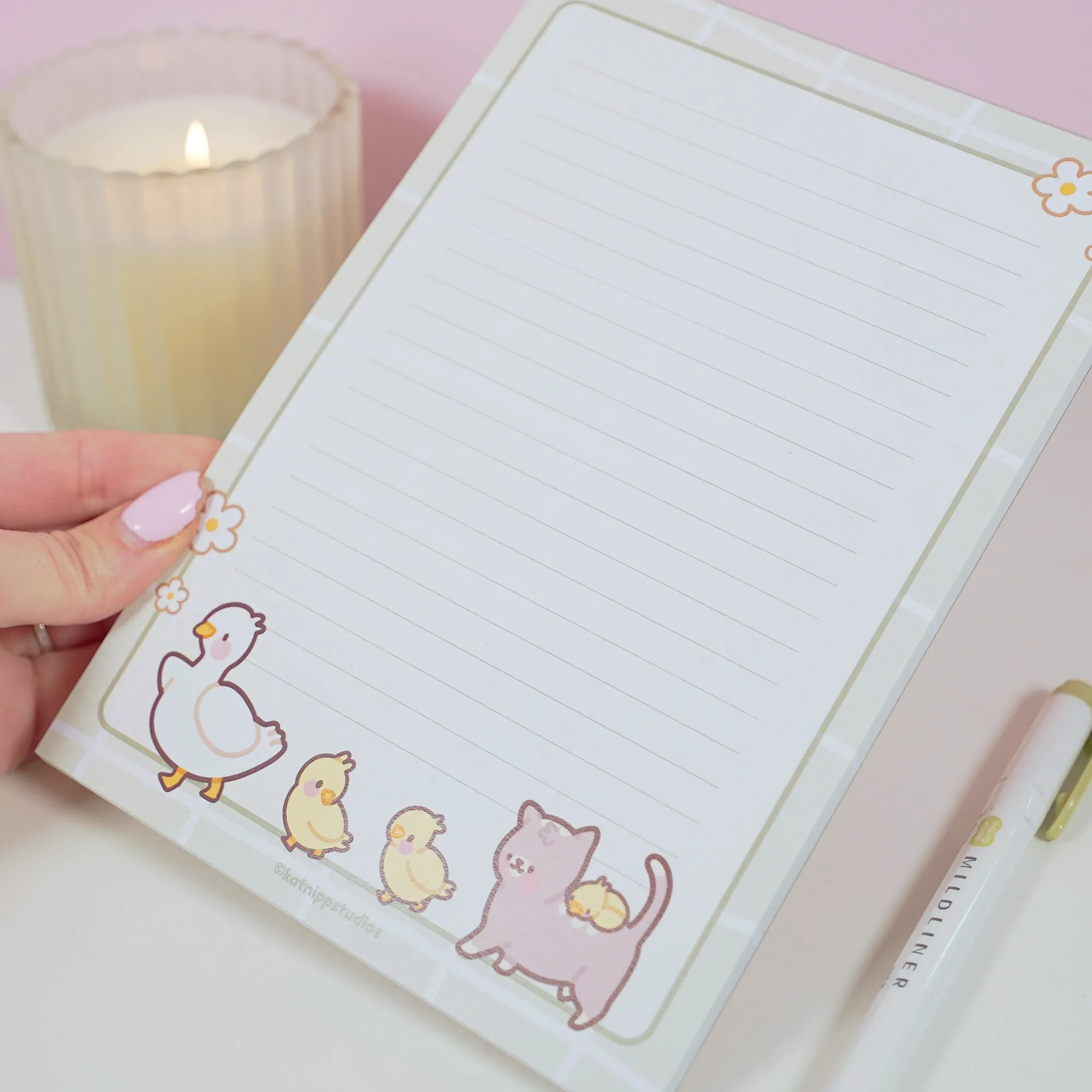 Spring Ducks & Daffodils: Notepad Bundle with A5, A6, and DL Size To-Do List