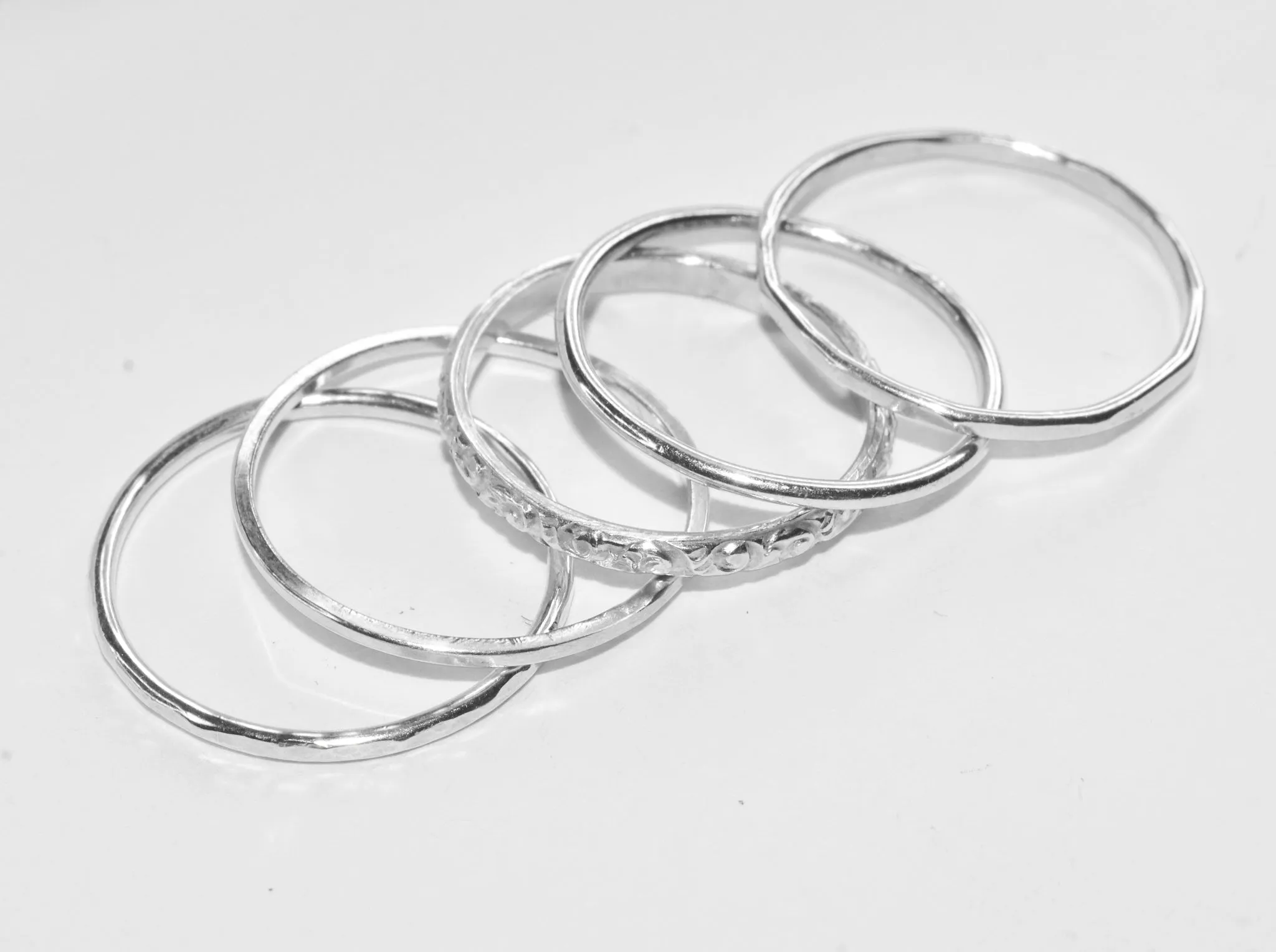 The Minimalist | Simple Sterling Silver Stacker Round Band