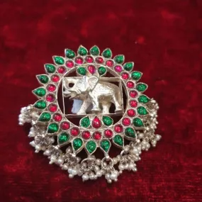Vibrant Silver Brooch - Heavy
